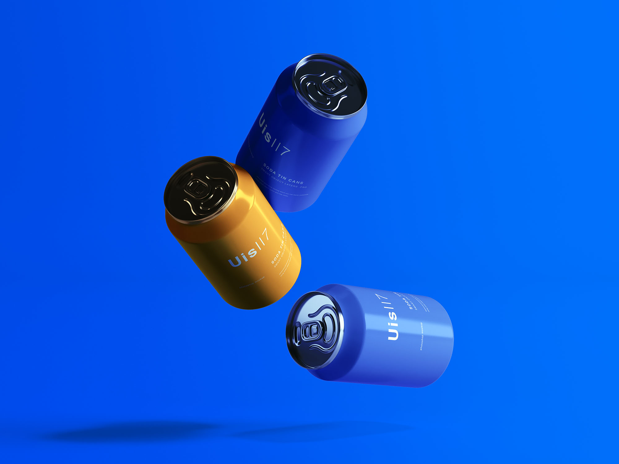 mockup of cans with a logo on them